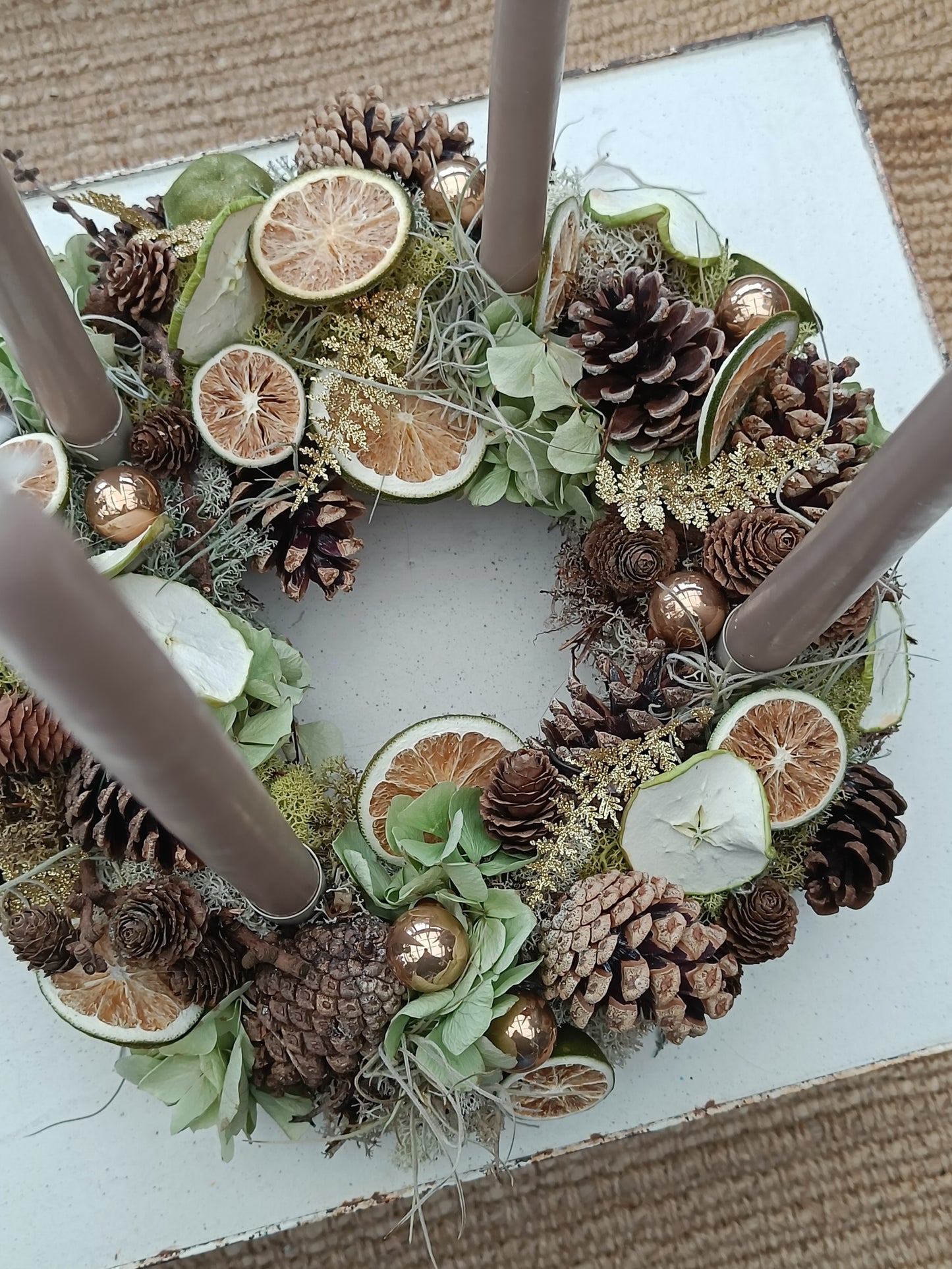 Adventskrans "Apple & Lime"