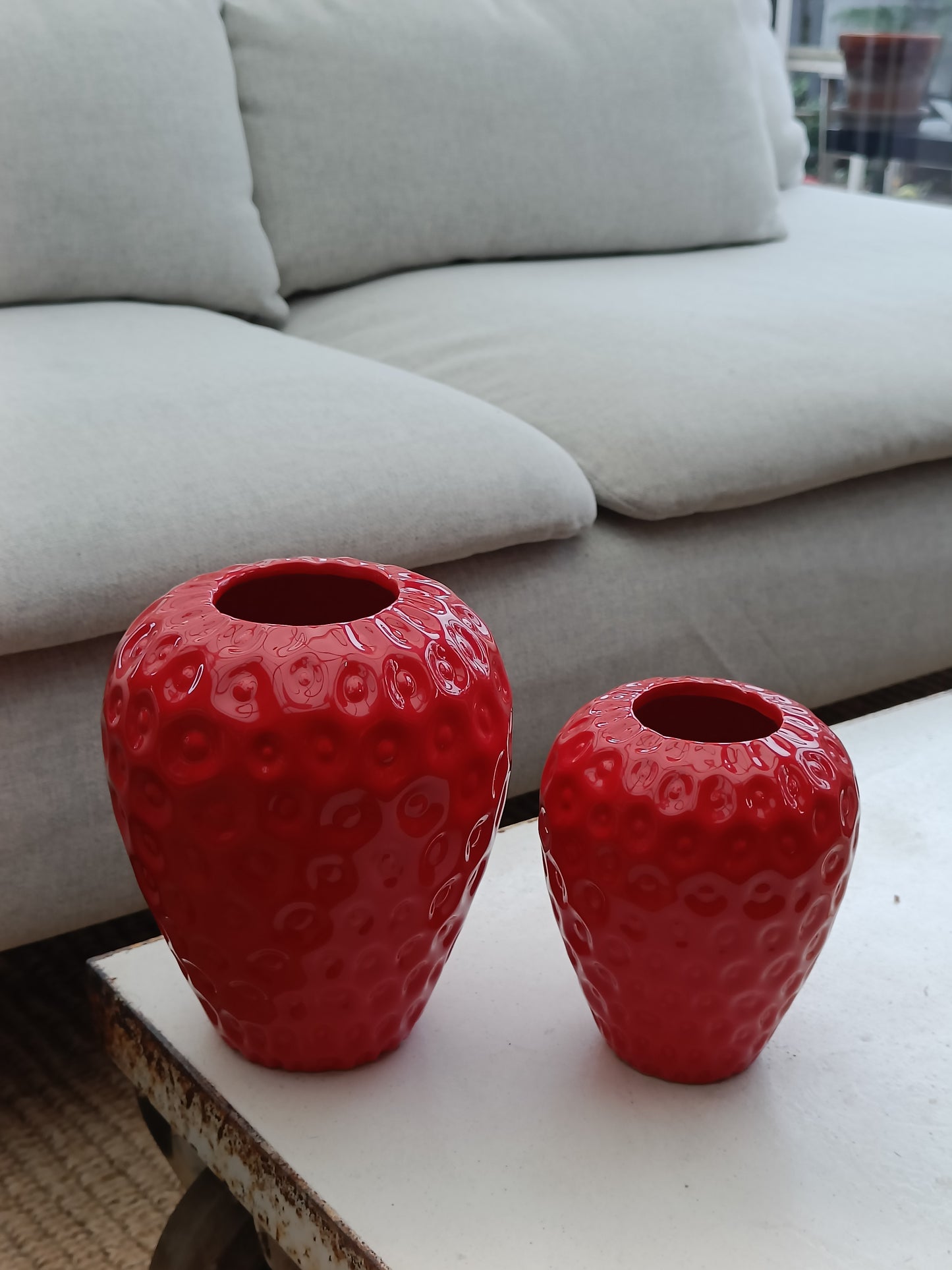 Colours - Jordbær vase helt rød