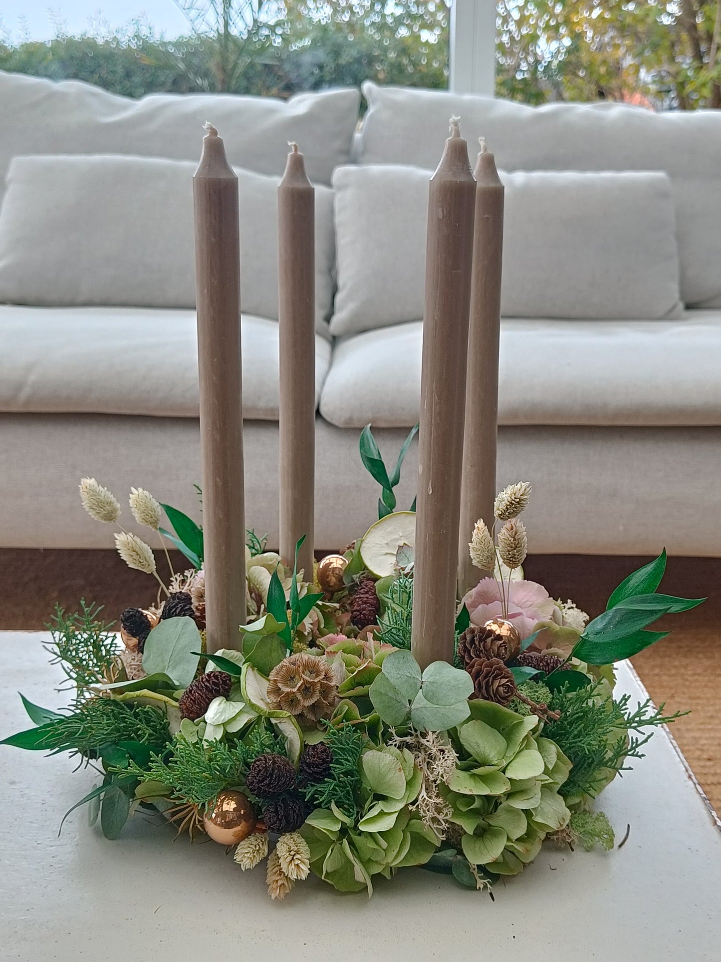 Adventskrans "Driving home for Christmas"