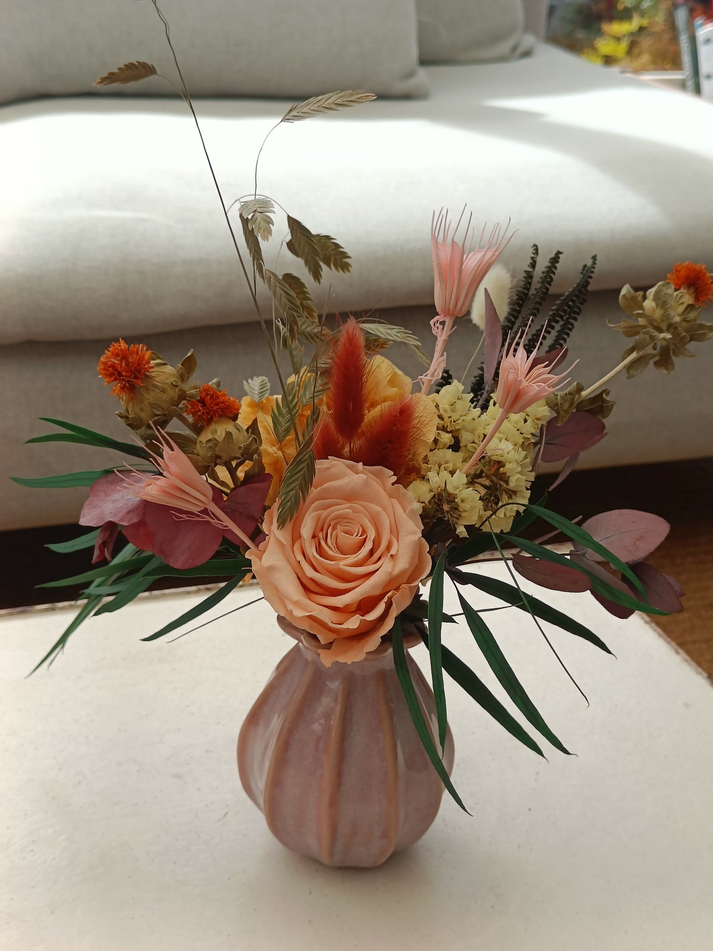 Evighedsbuket i vase "Mini Fall"