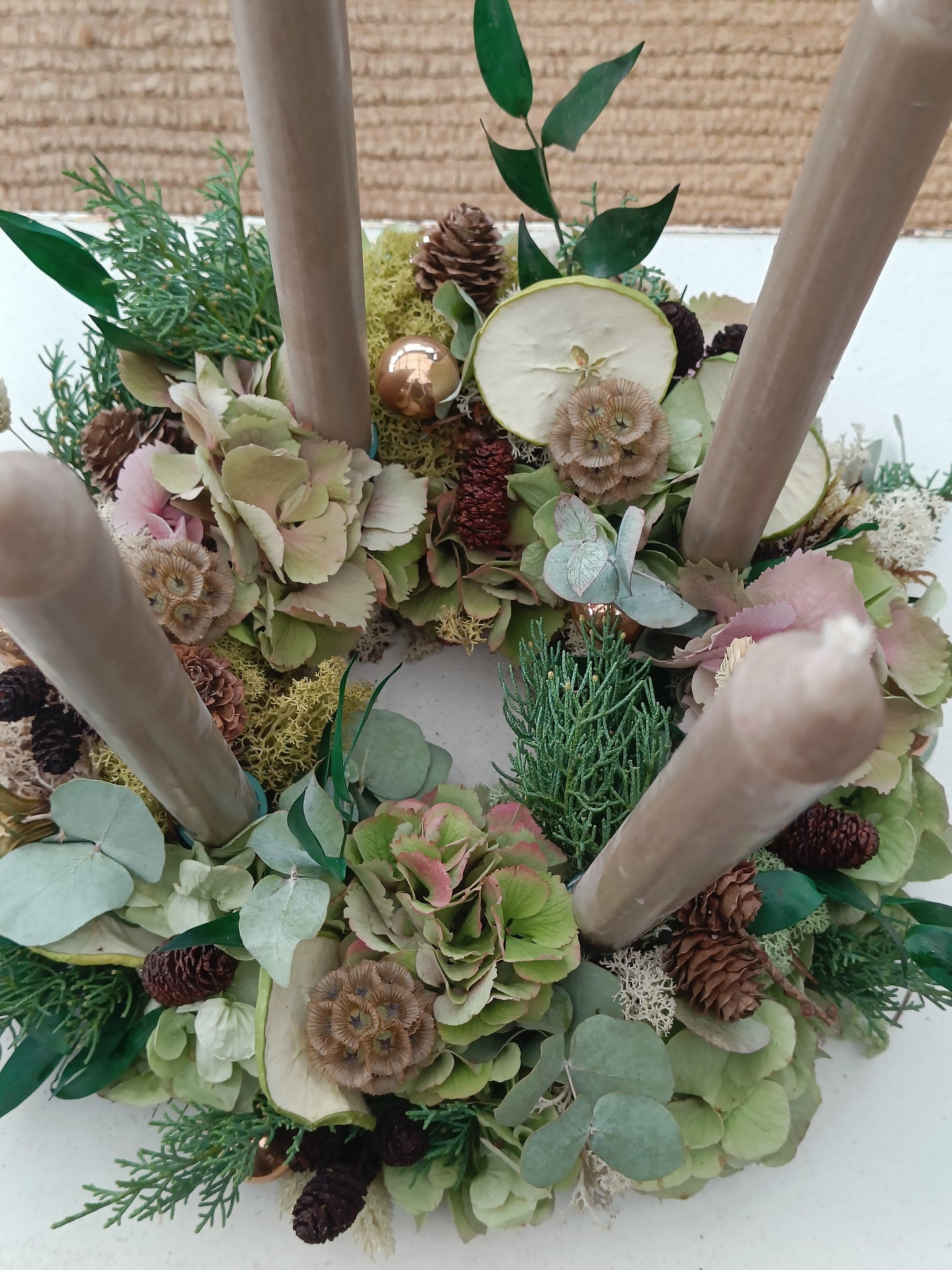 Adventskrans "Driving home for Christmas"