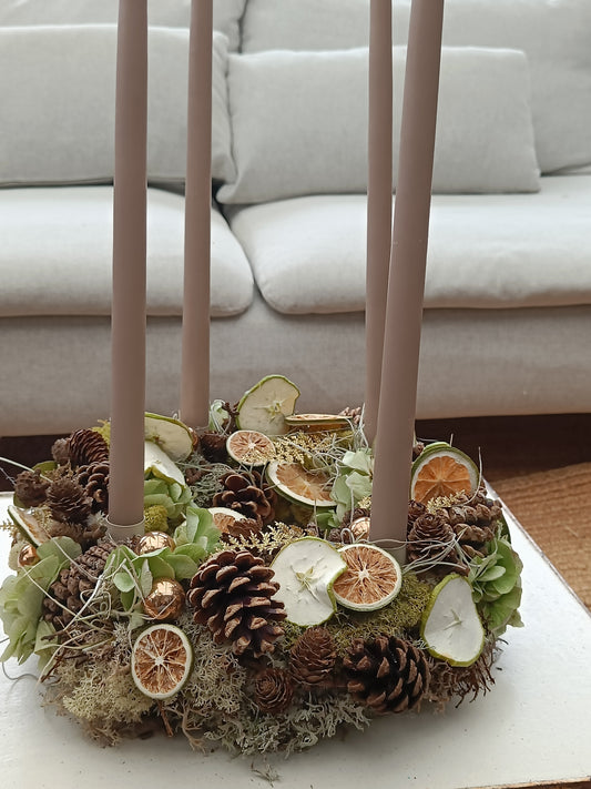 Adventskrans "Apple & Lime"